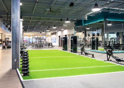 Large turf training floor at Level Fitness Club premier full-service gym in Yorktown